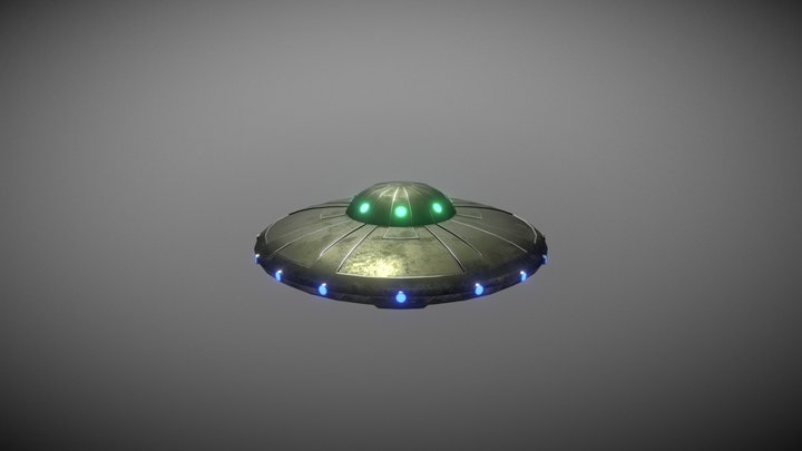 UFO 9 - LOW Poly Flying Saucer 3D Model