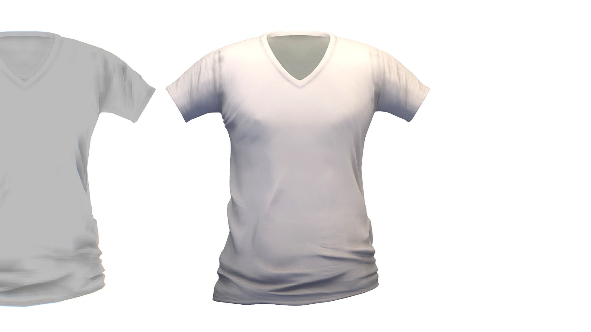 Cartoon High Poly Subdivision White T-shirt - Buy Royalty Free 3D model ...
