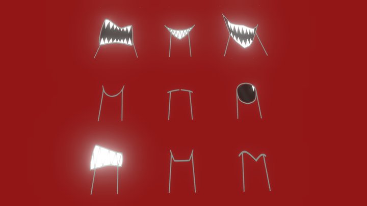 Senthia Mouth texture 3D Model
