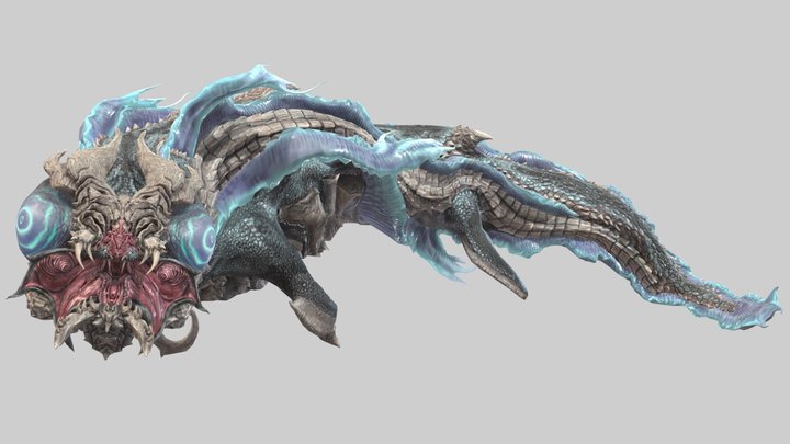 Gana Shalandra, the Trench Banshee Wyvern 3D Model