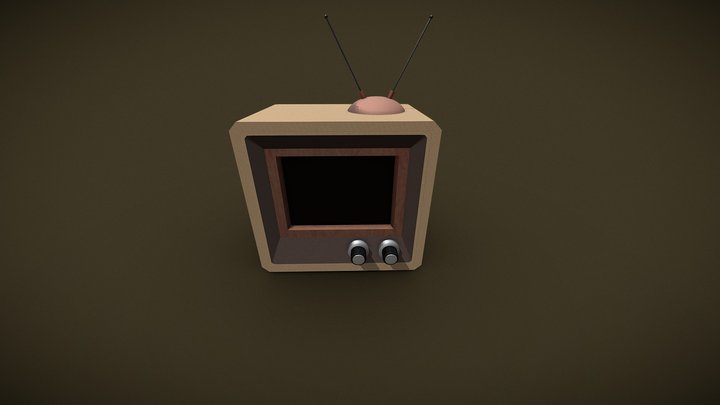 Vintage Television 3D Model