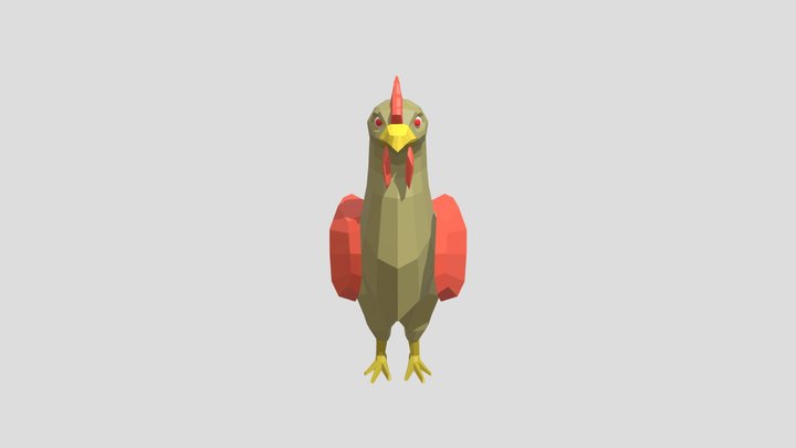 Angry Chicken 3D Model