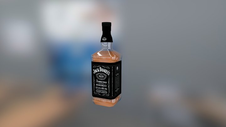 Jack Daniels Bottle 3D Model