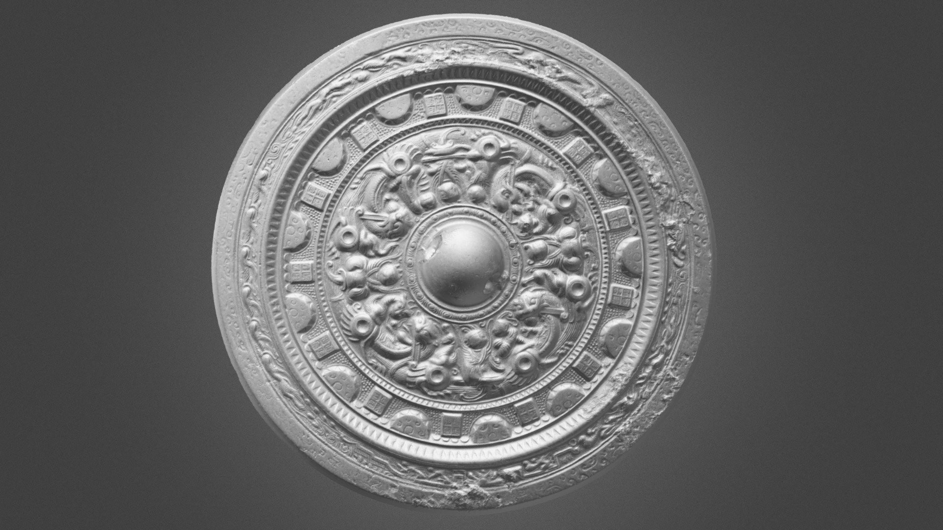 銅鏡レプリカ - 3D model by OTEMAE UNIVERSITY Institute of 銅鏡レプリカ - 3D model by OTEMAE UNIVERSITY Institute of
