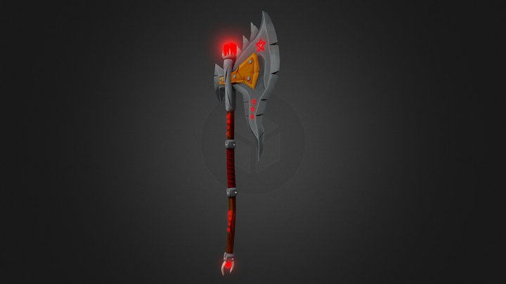 Satanic Orc Axe | WeaponCraft 3D Model