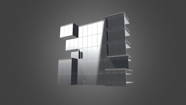 Projecting & Recessive Curtain Wall V2 3D Model
