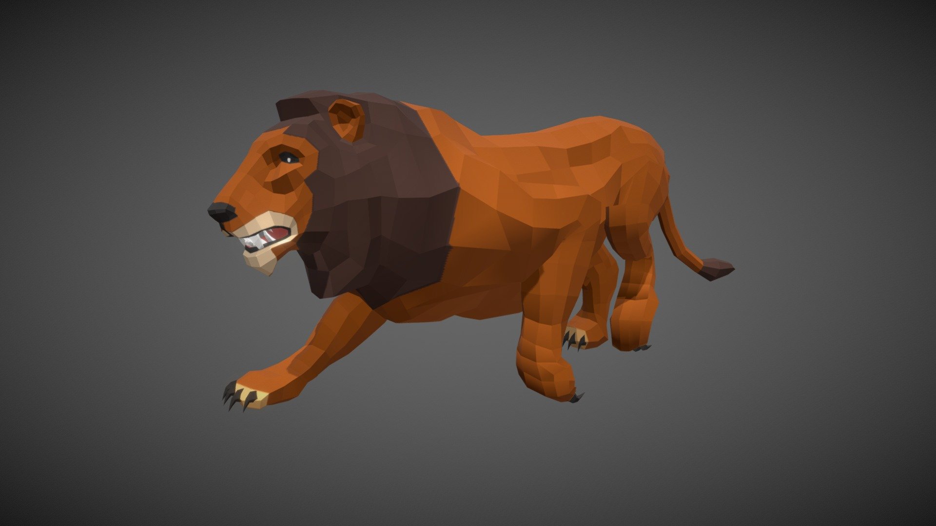 Lion Combat Walk 3D model by josluat91 (josluat91