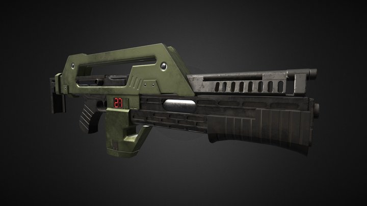 M41A1 Pulse Rifle 3D Model