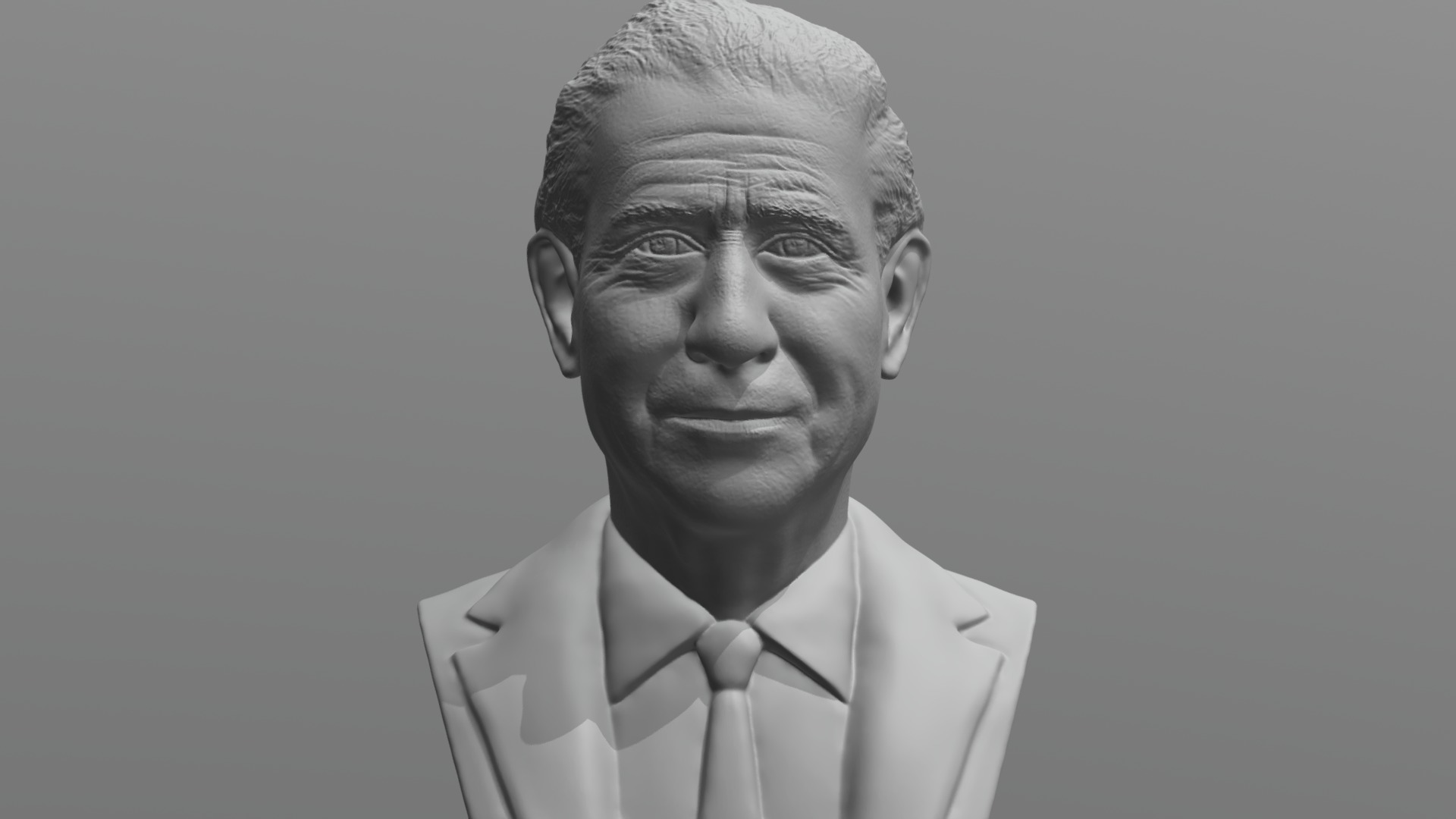 3D model Prince Charles bust for 3D printing - This is a 3D model of the Prince Charles bust for 3D printing. The 3D model is about a man in a suit.