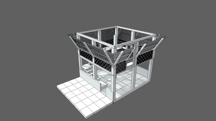 Bahay no roof 3D Model