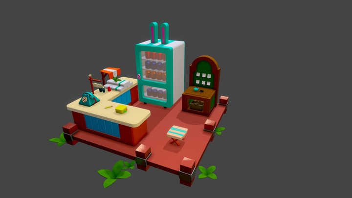ACTIVDAD DE CLASE (HABITACION) 3D Model