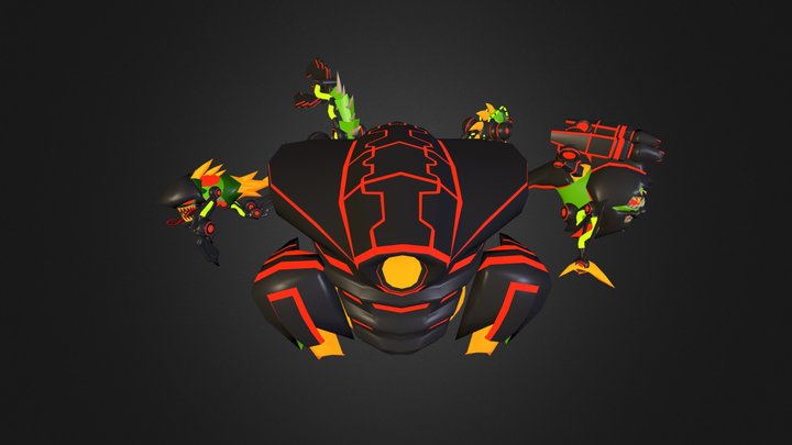 Bio-Techno Monsters 3D Model