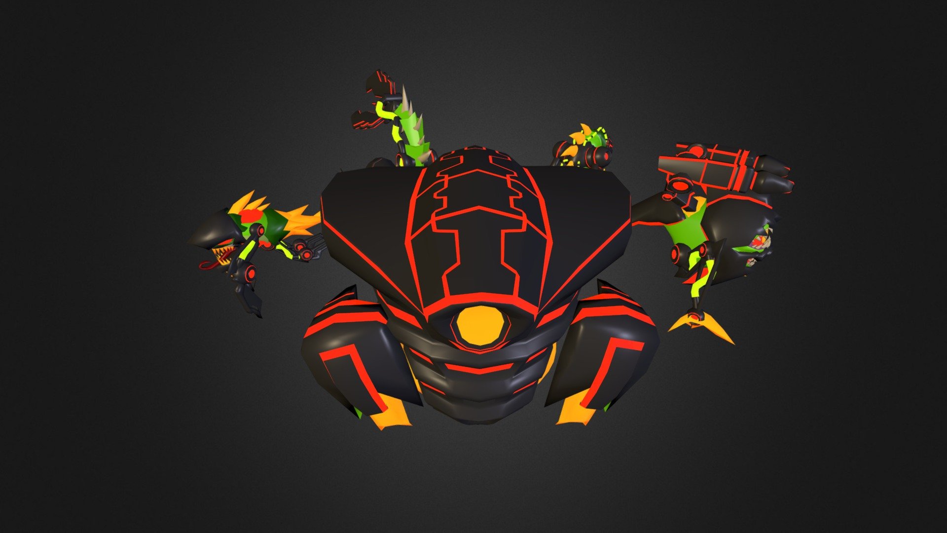Bio-Techno Monsters - 3D model by Dominik Lebiedowicz (@dominik ...