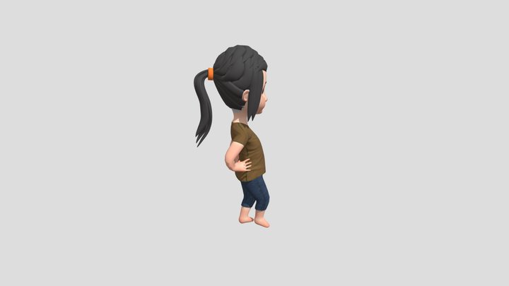 Rigged cartoon 3D Model