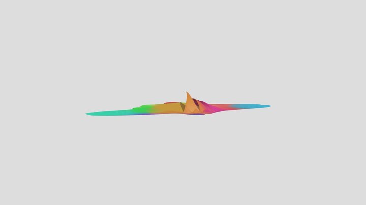 Flat Mountains 3D Model