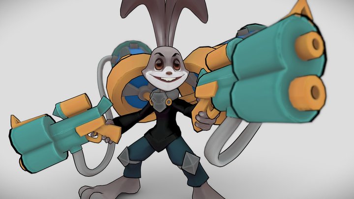 Gregory - The Rabbit Gunfighter 3D Model