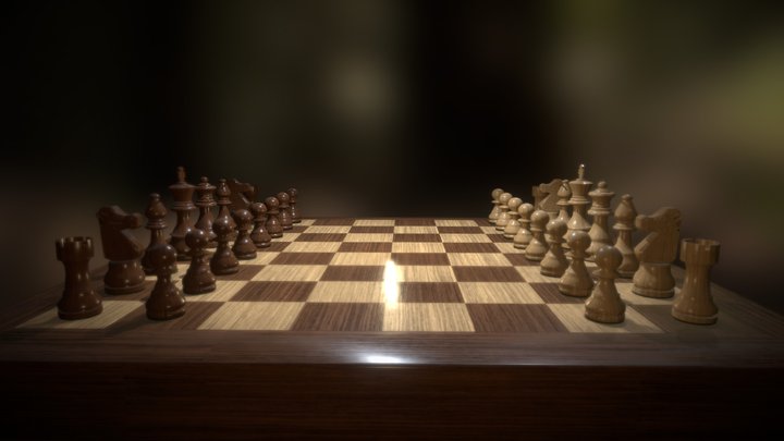 Chess Board - #3December2020 Day4 - Board Game 3D Model