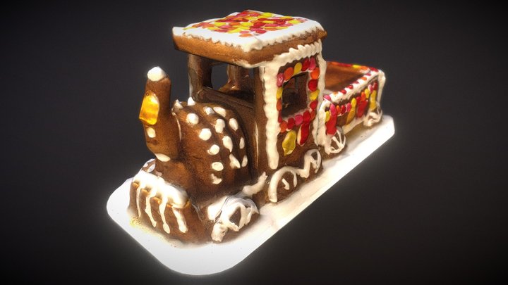 Gingerbread train 3D Model