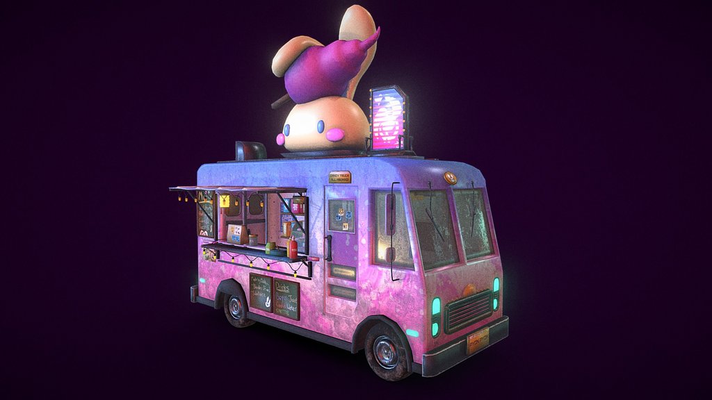 Bunny Cotton Candy Truck