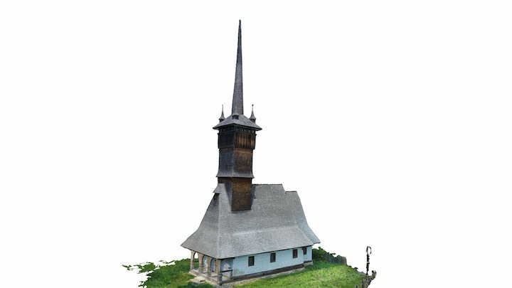 Old wooden church from Romania 3D Model