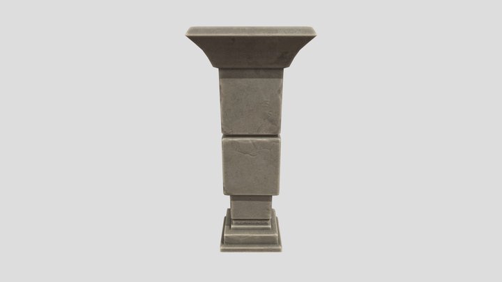 In-game Ready Stone Pillar 3D Model