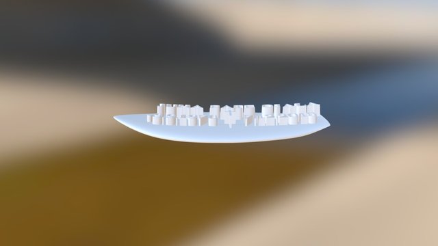 Surfboard Antikva Font 3D Model