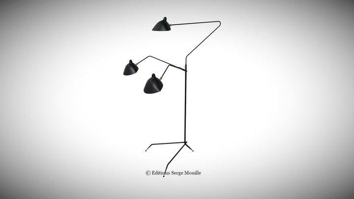 Lampadaire 3 bras (L3B) 3D Model