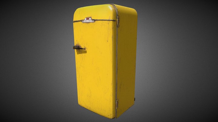 Retro fridge ("ZiL-Moscow" KH-240) 3D Model