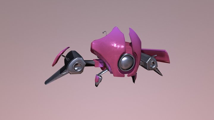 Flyer Overheat Animations 3D Model