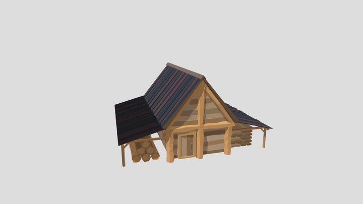 Low Poly Sawmill 3D Model