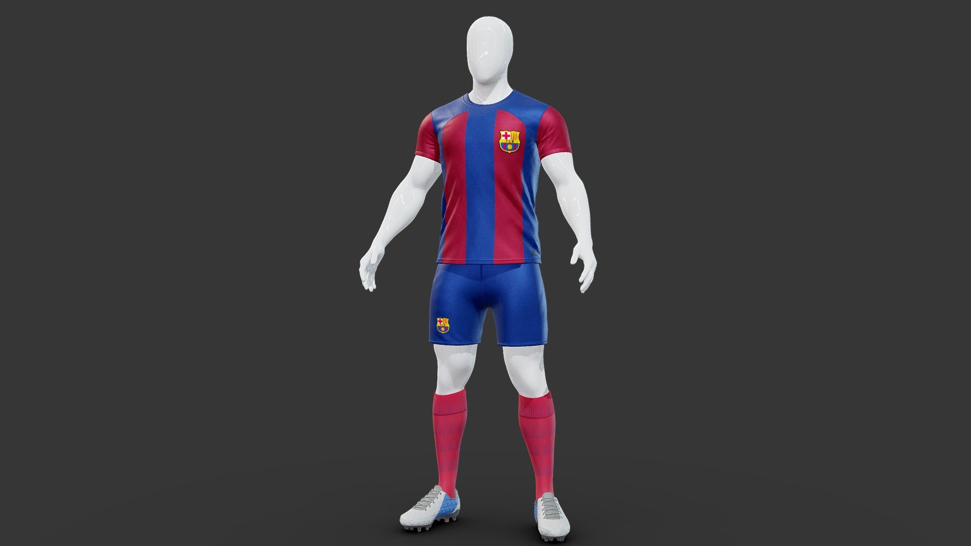 Football Jersey FC Barcelona Team - 2023-24 - Buy Royalty Free 3D model