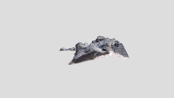Huge Beach Rock 3D Model