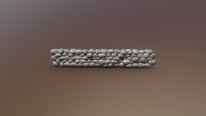 Stone Wall 3D Model