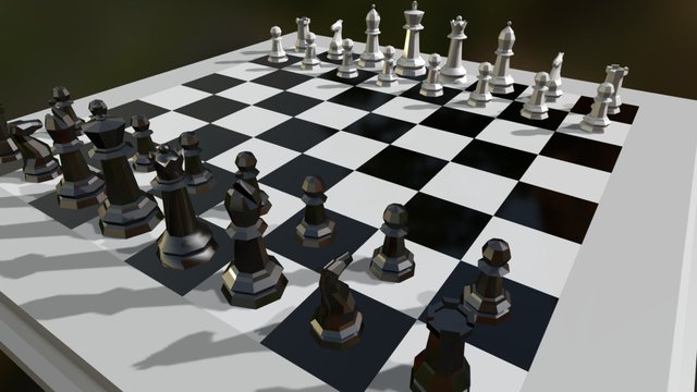 Chess Scene 3D Model