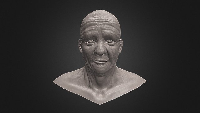 Old Man Head Bust 3D Model