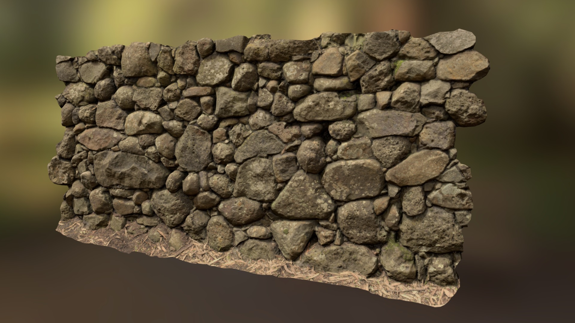 3D model Drystone Wall 2 Mid Poly - This is a 3D model of the Drystone Wall 2 Mid Poly. The 3D model is about a stack of rocks.