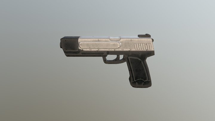 Lara Croft Gun 3D Model