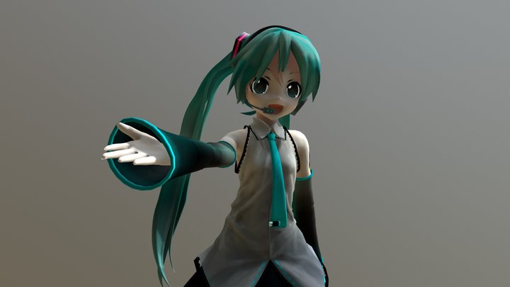 Hatsune Miku (Blender) 3D Model