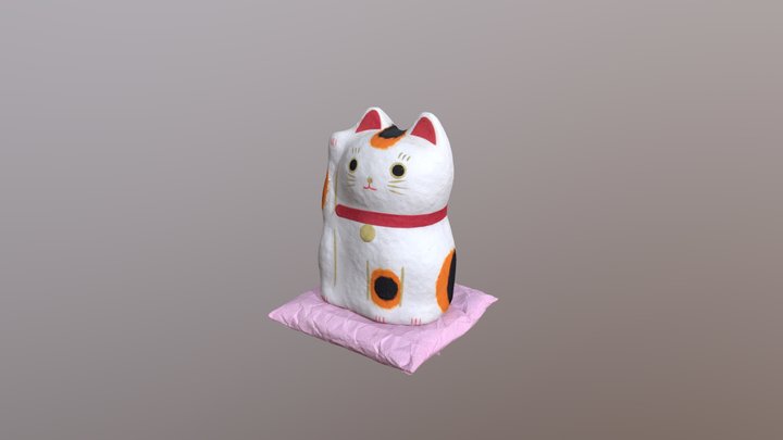 Japanese Lucky Cat 3D Model