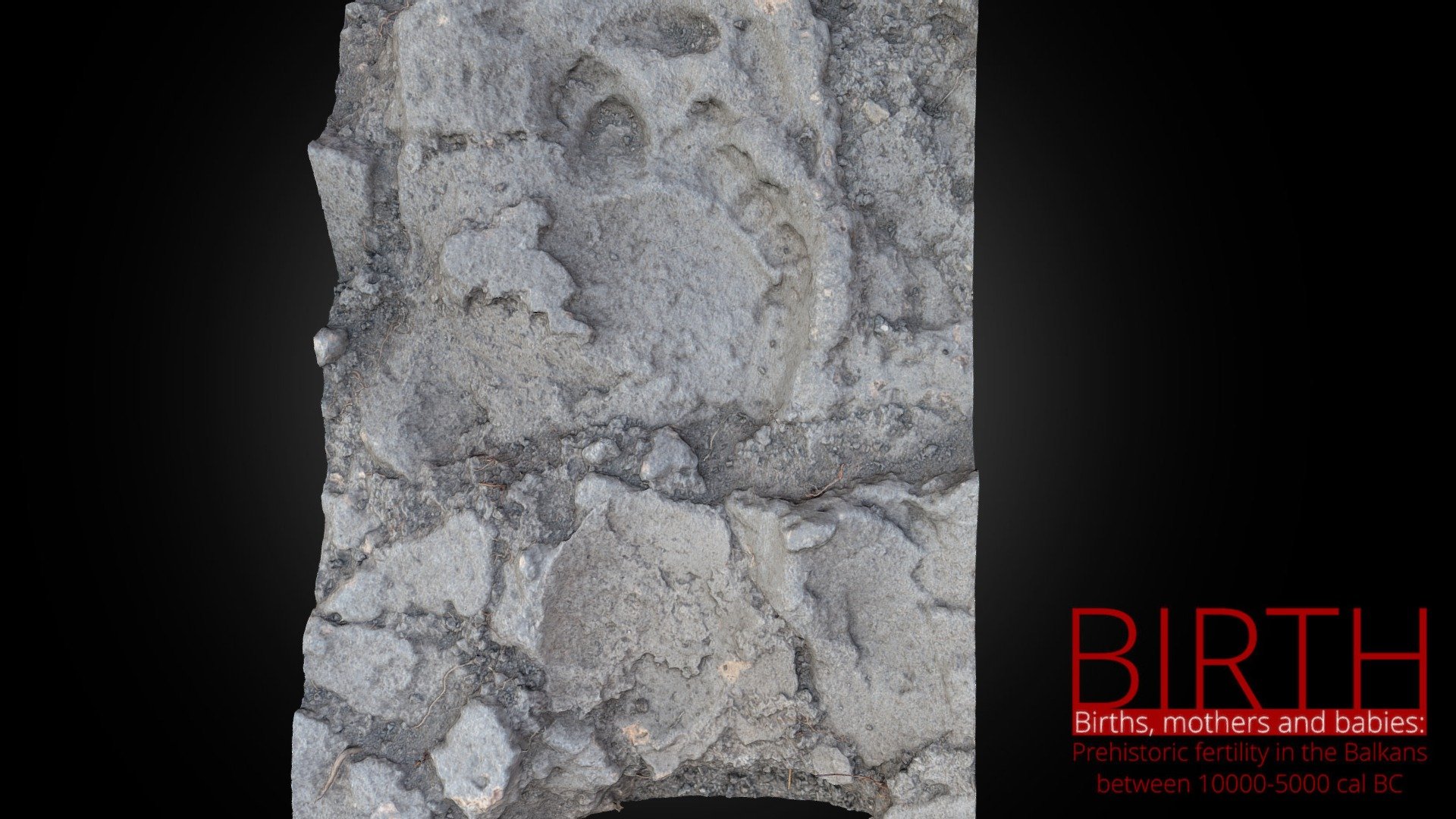 Neolithic footprint from Idjos - 3D model by ERC BIRTH project ...