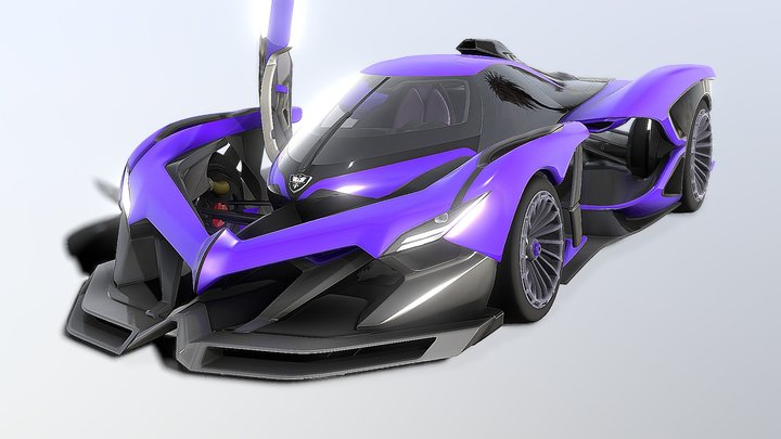 2025 Phoenix Amethyst Eagle 26 Hypercar 3D Model