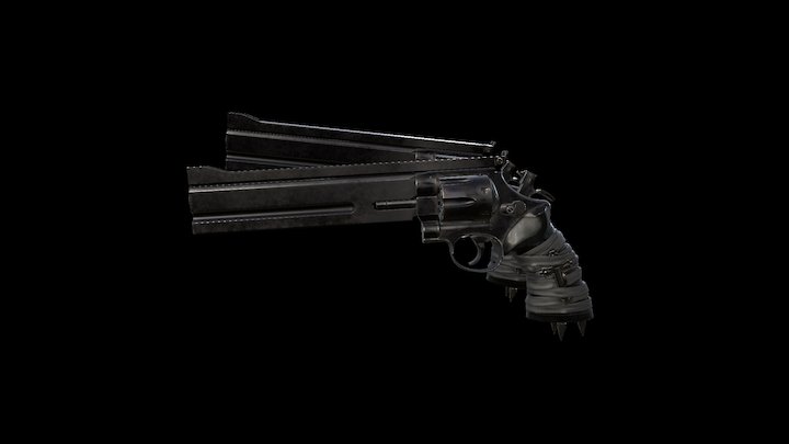 Akimbo Castigo .44 Revolvers 3D Model