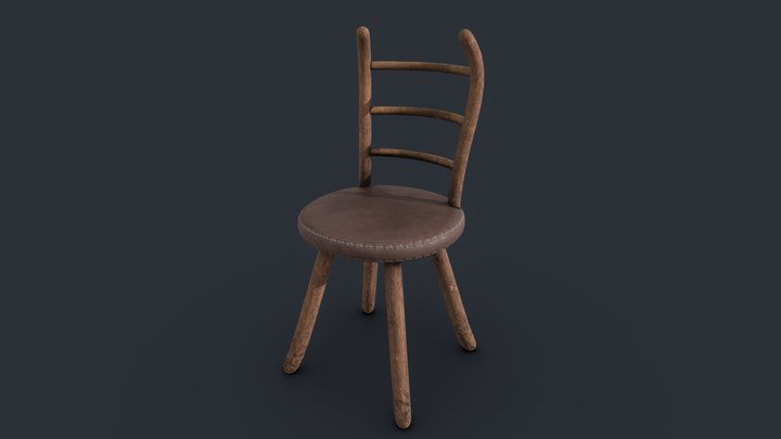 Wooden chair 3D Model