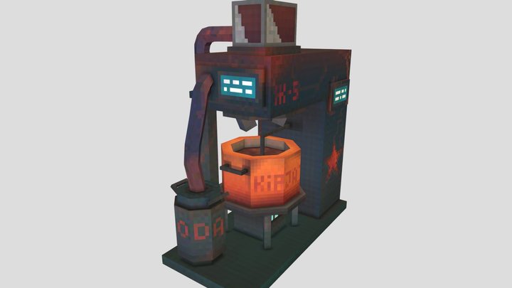 Coffee Machine “Zhuchara” | Sci-Fi Space 3D Model
