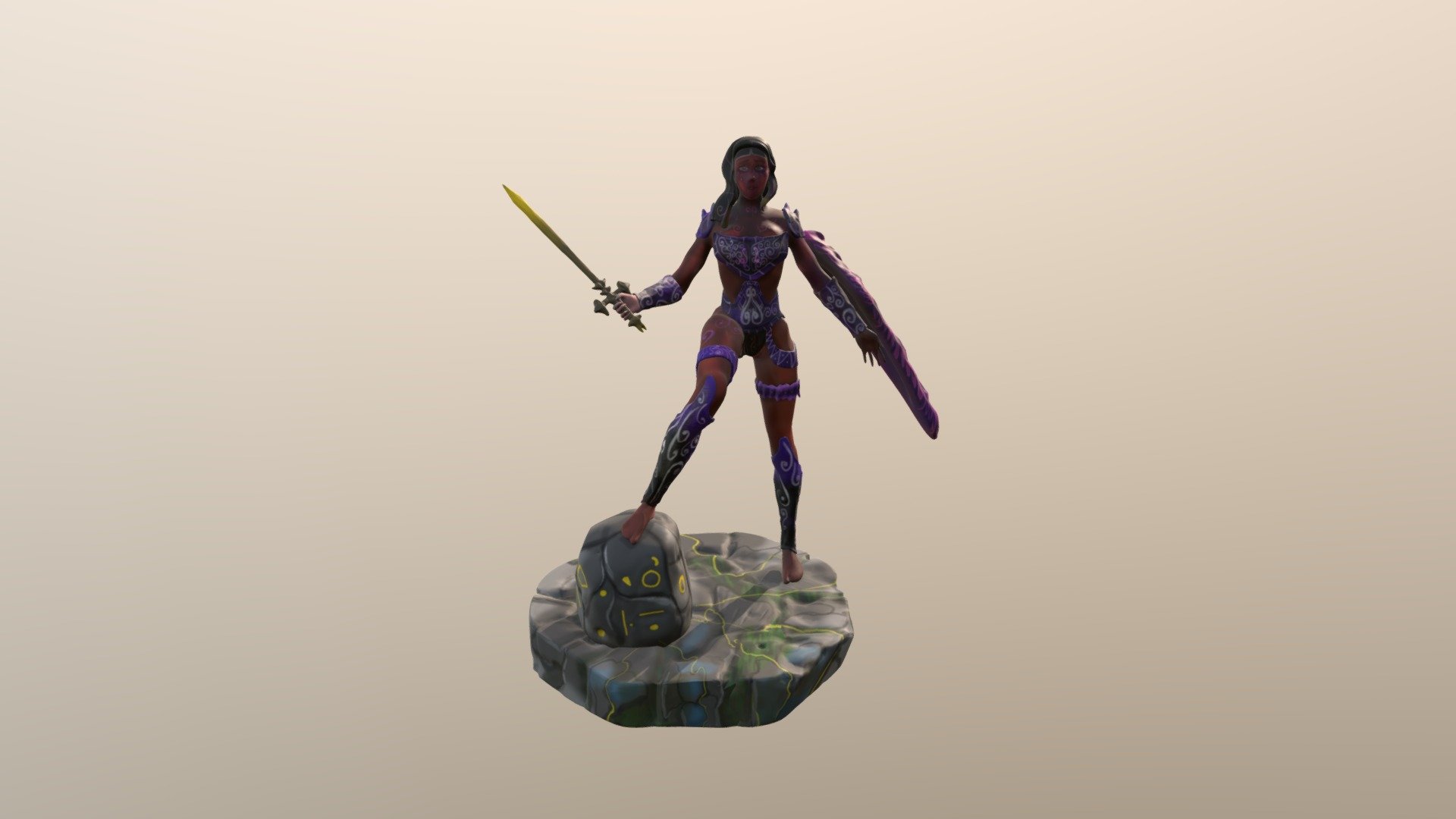 Woman Warrior 3d Model By Udalov Cgart [130c71f] Sketchfab