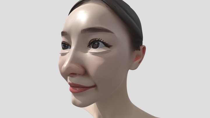3D Model of Young Female Face 3D Model