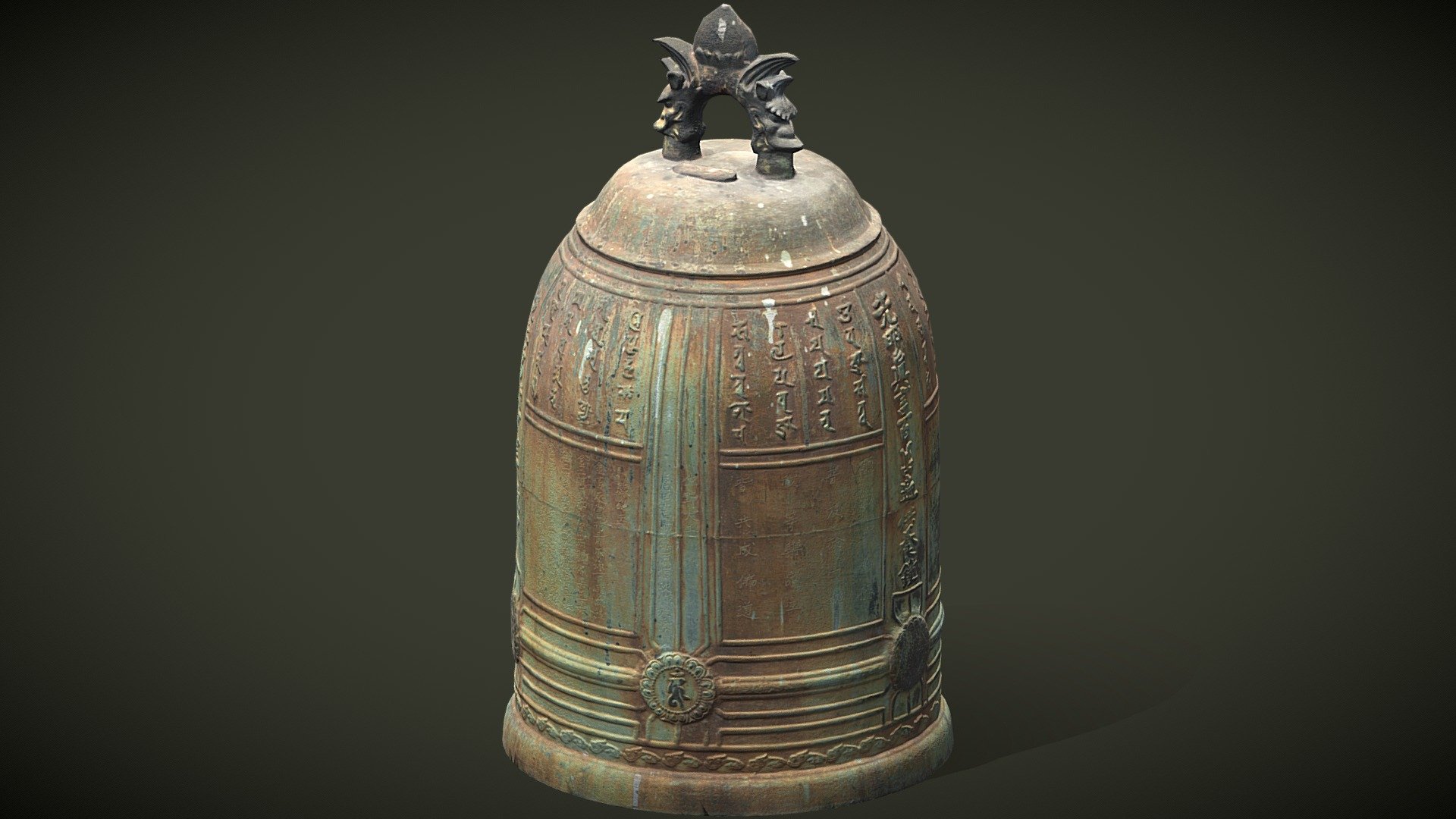 梵鐘 Buddhist Temple Bell - Download Free 3D model by Honma