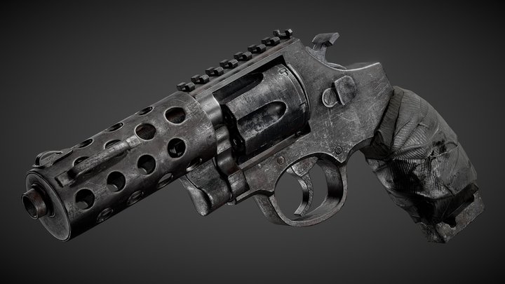 Makeshift Revolver 3D Model