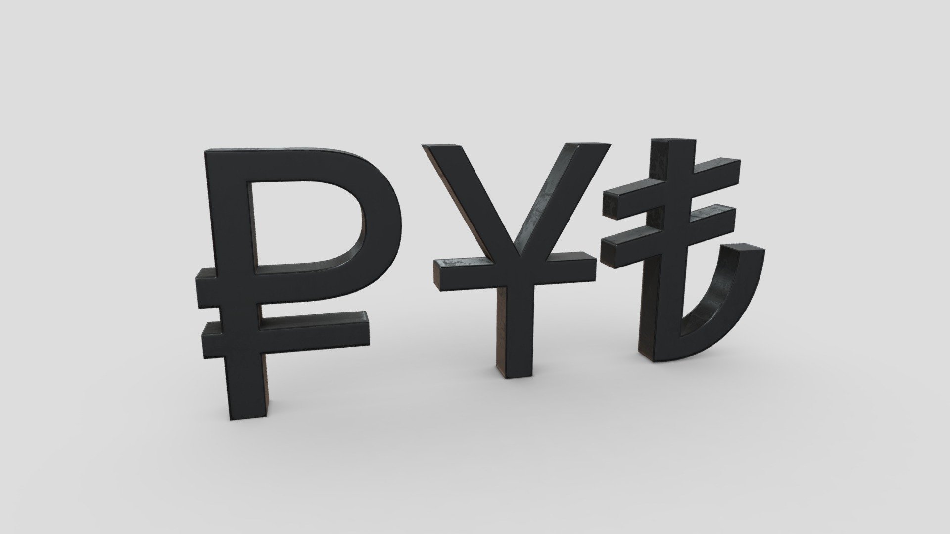 CC0 - Currency Symbols 3 - Download Free 3D model by plaggy [130f037 ...