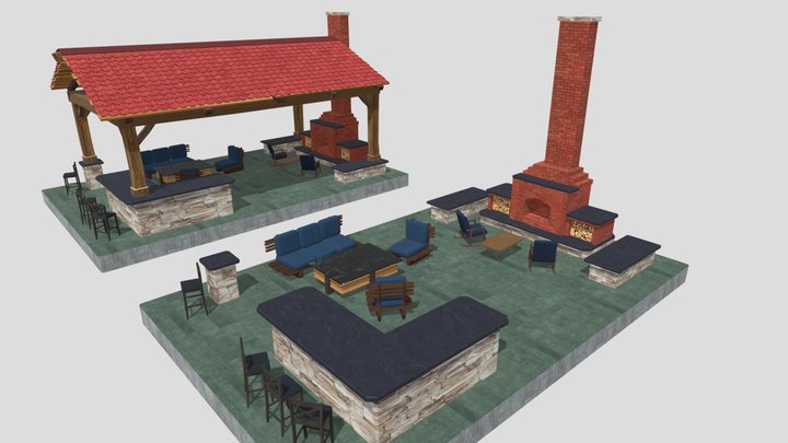 Pergola 3D Model